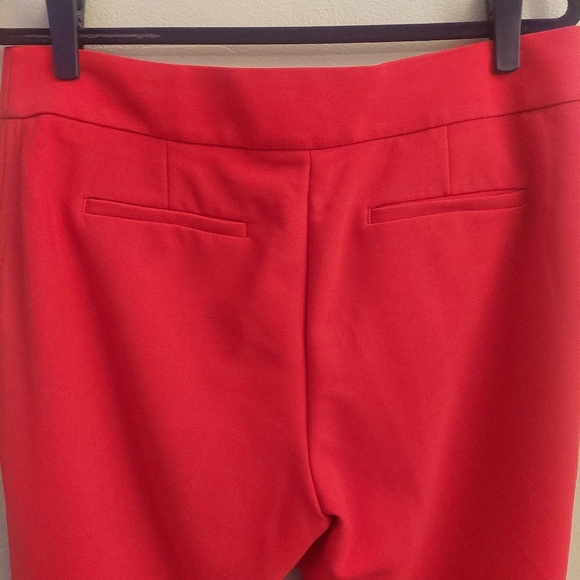 NEW LOFT 10 Marisa Cropped Straight Leg Pants In Tomato Red - Picture 9 of 14